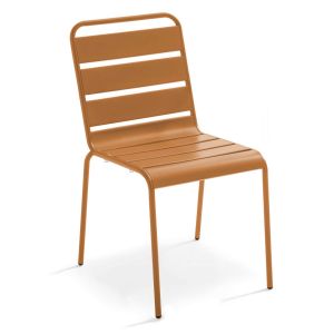 Oviala - silla de jardín de metal caramelo