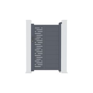 Puerta regulable en ancho 1m arlberg h.160cm aluminio gris