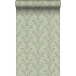 Origin papel pintado arte deco verde grisáceo 50 x 900 cm