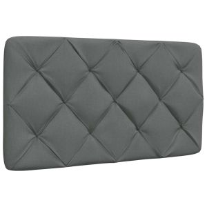 Cabecero de cama acolchado tela gris oscuro 90 cm eso8869