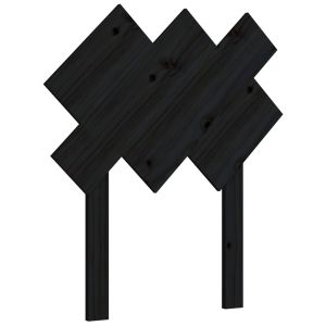vidaXL cabecero de cama madera maciza de pino negro 72,5x3x81 cm