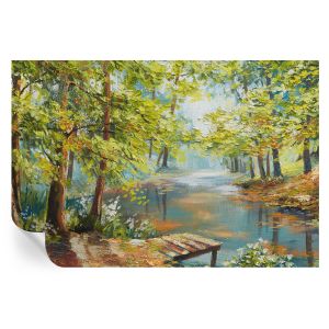 Papel pintado autoadhesivo lago idílico 104x152 tulup