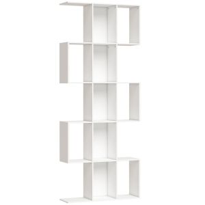 Estantería para libro 80x24x200 cm mdf color blanco Homcom