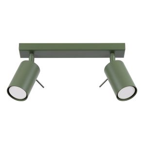 Lámpara de techo ring 2 verde oliva acero 30x17x6cm