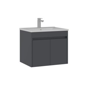 Mueble para lavabo <<side 65 v2>> - 65 x 45 x 52 cm - antracita mate