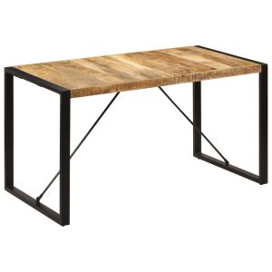 Mesa de comedor madera maciza de mango 140x70x75 cm oif304220