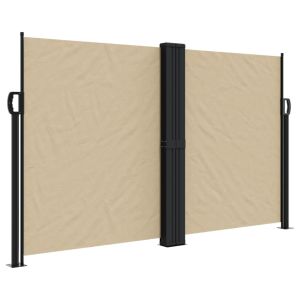 vidaXL toldo lateral retráctil beige 140x1000 cm