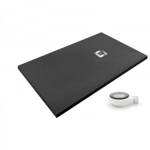Plato de ducha airstone negro ral 9005 90x200