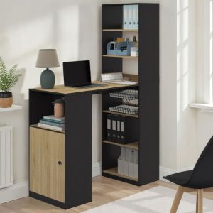 Escritorio moderno negro de madera - 120 cm