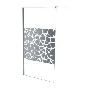 Ondee - mampara alea - serigrafía espejo - 90x200x1cm - vidrio templado