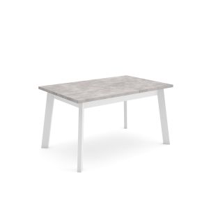 Mesa comedor, 140x90x75cm, cemento, patas de madera rf2909
