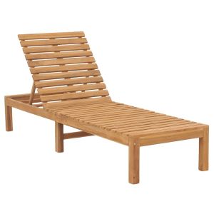 vidaXL tumbona de madera maciza de teca