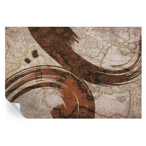 Papel pintado autoadhesivo mapa artístico 104x152 tulup