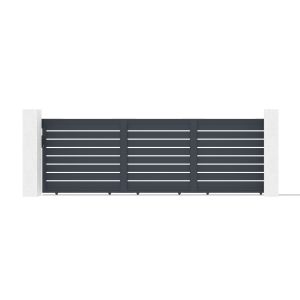 Puerta corredera 5m h.160cm vogel aluminio gris
