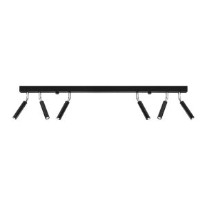Lámpara de techo eyetech 6 negro aluminio 100x20x3cm