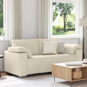 Sofá beige poliéster sofá de 2.5 plazas fundas quitables sofá oif143652