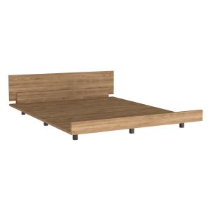 Base cama queen kaia con marco miel: elegancia y confort