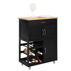 Carrito de cocina con 3 puertas y 1 cajón fkw45-sch sobuy