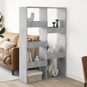 Librerías madera gris hormigón 100x33x155,5 cm