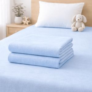 Sábana bajera infantil ajustable azul cama 90cm donegal collections