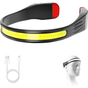 Linterna LED 230° luz trasera roja 3 modos negra recargable