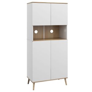 Alacena de cocina 80x40x178 cm color blanco Homcom, hogar - cocina