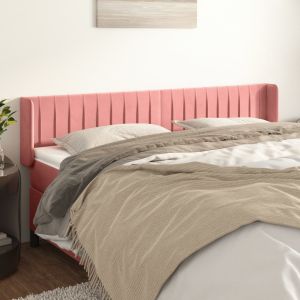 Cabecero de terciopelo rosa 163x16x78/88 cm eso7768