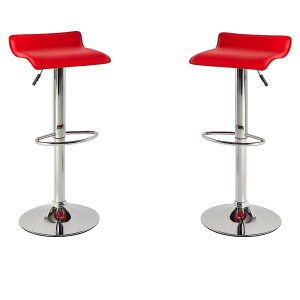 Momma Home set de 2 taburetes noa en polipiel rojo