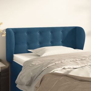 Cabecero de terciopelo azul oscuro 83x23x78/88 cm eso6740