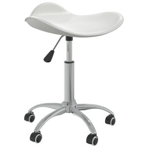 Silla de oficina/estudio/oficina de piel sintética blanca 02_0023987