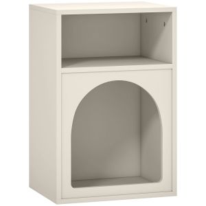 Mesita de noche 40x30x60 cm mdf color beige Homcom
