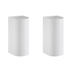 Conjunto de 2 lámparas de pared LED lazaro blanco