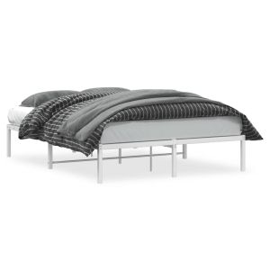 vidaXL estructura de cama de metal blanca 135x190 cm
