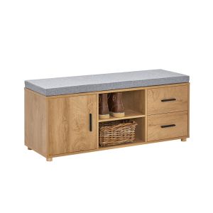 Banco zapatero con 1 puerta 2 cajones sobuy fsr148-n