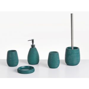 Conjunto de 5 accesorios de baño quilca verde azulado
