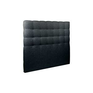 Cabecero acolchado de 140 cm - tejido rizado negra - negro