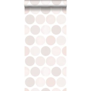 Walls4you papel pintado puntos lunares beige - 53 cm x 10.05 m - 935290
