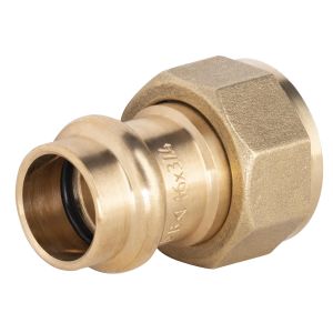 Conector de cobre prensado ø16 - hembra tuerca libre 3/4