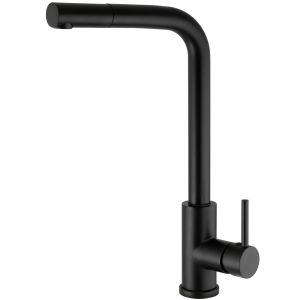 Valaz grifo de cocina  extraíble redondo negro mate
