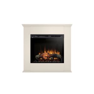 Chimenea eléctrica LED independiente beige kelia de 28"