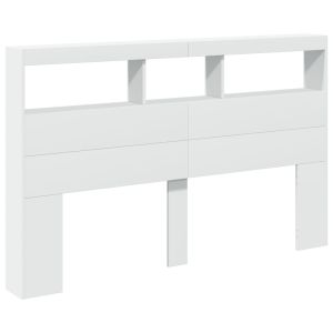 vidaXL cabecero de cama con LED blanco 160x17x102 cm