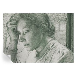 Papel pintado autoadhesivo mujer reflexiva 208x146 tulup