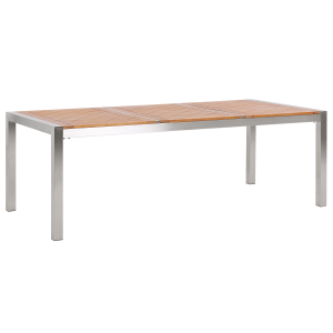Mesa de jardín grosseto 220 cm 100 cm madera de eucalipto marrón
