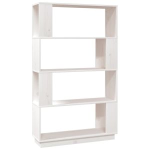 vidaXL estantería/divisor de espacios madera pino blanco 80x25x132 cm