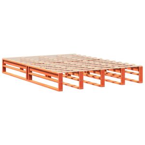 vidaXL estructura de cama sin colchón madera maciza marrón 120x190 cm
