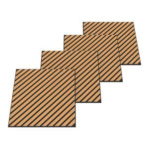 Set de 16 paneles acústicos vang 3d 5,76 m² lamas diagonales - nogal claro