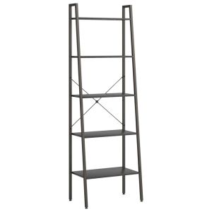 vidaXL estantería de pie 5 baldas negra 56x35x174 cm