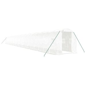 vidaXL invernadero con estructura de acero blanco 48 m² 24x2x2 m