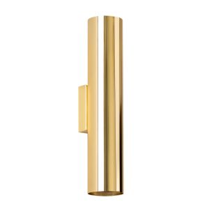 Lámpara de pared lagos 2 brillo dorado acero 6x30x8cm