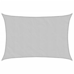 vidaXL toldo de vela poliéster oxford 100% gris claro 3,5x2,5 m